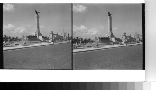 Cuba - Province of Havana - Havana: On Havana's Malecon, the broad boulevard which runs long the city's waterfront on the gulf of Mexico, stands the Maine monument in memory of the heroes of the dastardly sinking of the U.S. Battleship Maine which went to Cuba for a visit. The Spaniards sank the ship, blowing up the vessel without warning, thus touching off the fuse which ignited the Spanish American War of 1898