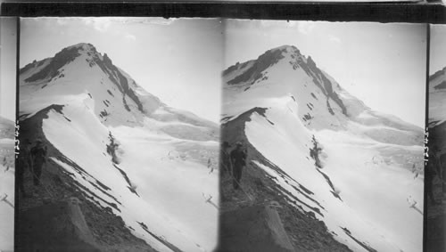 Mt. Hood (11,225 feet) and Elliot Glacier from Cooper Spur. Oregon