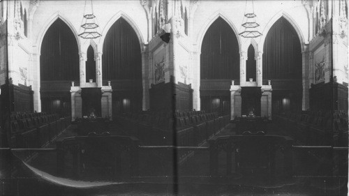 Senate Chamber, Parliament Bldg. Ottawa, Ont. Neg. Destroyed