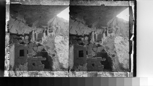 Dismantled Towers and Turrets Broken, Cliff Palace in the Mesa Verde, Colo