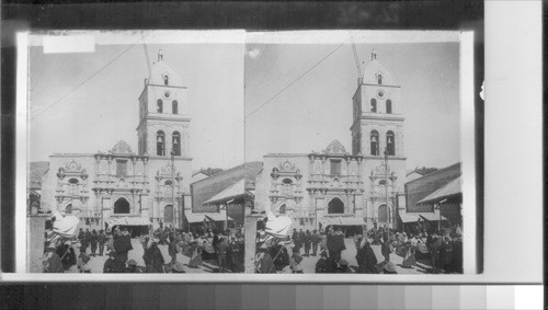 Church "San Francisco" and Typical Street Scene in La Paz, Bolivia