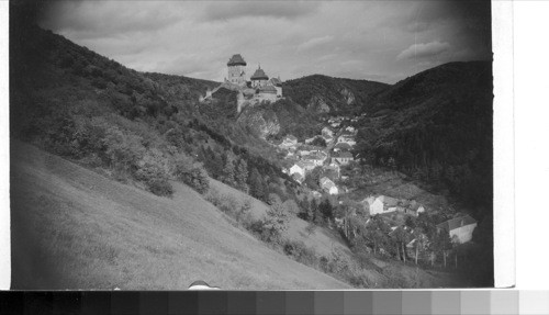 Historic Carlstein Castle. Medieval stronghold of Bohemian kings near Prague [Praha]