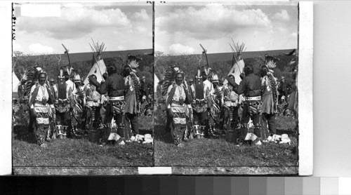 Gala Dance of Blackfeet Indians, St. Mary's Chalet Encampment. Glacier National Park, Montana