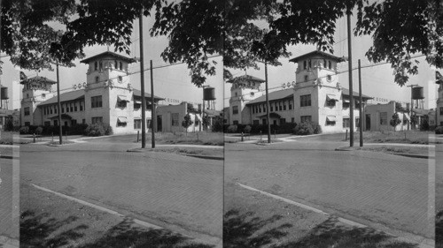 Lincoln Highway. Conn Musical Instrument factory, Elkhart, Ind