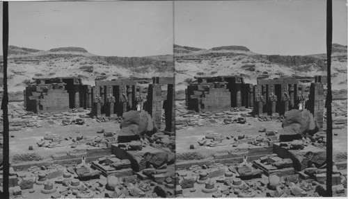 The Ramesseum Mortuary Temple of Ramses II. Thebes. Egypt