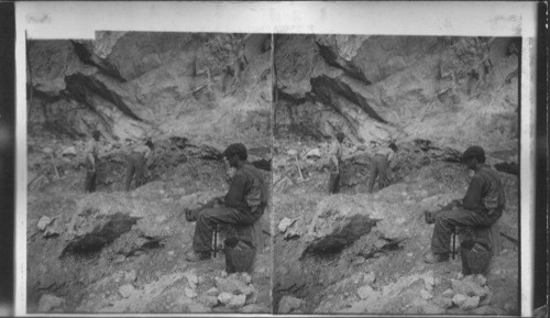 Drilling and Removing Waste. Tale Quarry, Chester, Vermont