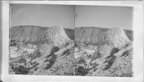 Devil's Thumb and Liberty Cap, Mammoth Hot Springs