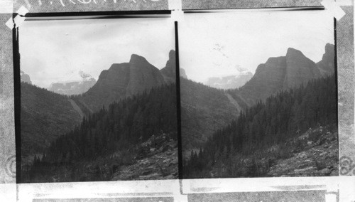 Distant View of Snow-Capped Mt. Lefroy, 11,115 ft. high, Laggan, B.C. [Alberta] Rocky Mt. Park