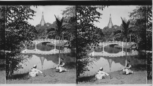 Gardens Surrounding a Temple, India