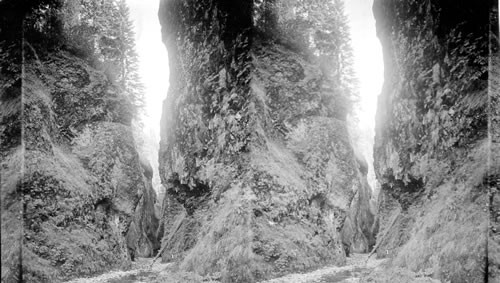 Oneonta Gorge, Line of O.R. and N. Co. Columbia River, Oregon