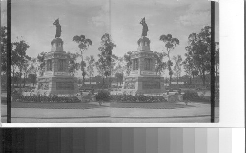 Statue of Guatemotzin, last of Aztec Kings, Paseo de la Reforma, Mexico City, Mex