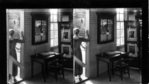 Type of Post office used by Postmaster Lincoln, Lincoln Exhibit, A Century of Progress, Chicago, 1933