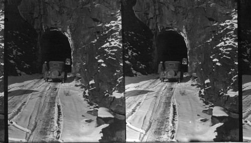 North to one of the many tunnels on the Corley Mountain Highway. Colo. (near Colorado Springs)