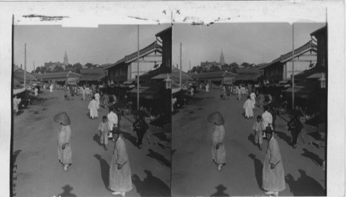 The Main Street, looking Northeast to the Roman Catholic Church, Chemulpo