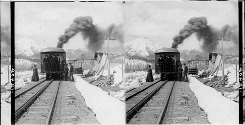 Taking water 11, 000 ft. (3,147 below summit) Pike's Peak Railway