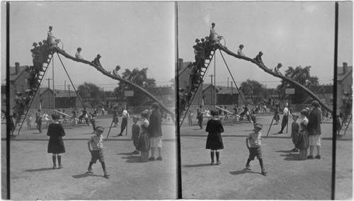 Summer - On a Children's City Playground