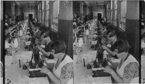 Stitching of "tops" - 3 ply collars. Collars are now made up 3 ply & not four - (Correct description of old view I return - Collars are not made of linen but cotton goods. Cluett & Peabody Co. Troy, N.Y