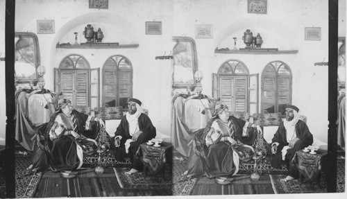 Madam Von Finkelstein and Sheikh Rachid. Palestine