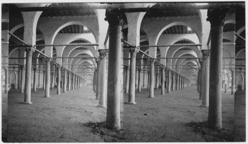 Grand Colonnade, Mosque of Amr, Old Cairo, Egypt