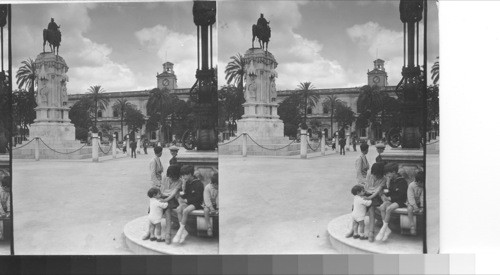 The Plaza de San Fernando and the Ayunatmiento. Seville, Spain