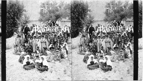 Pupils of English Mission. Bethlehem, Palestine