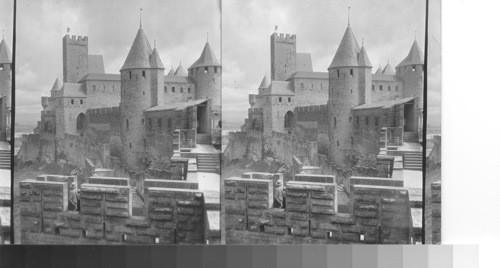 Porte de L' Aube and castle. Carcassonne, France