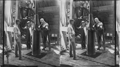 Drilling for oil in the Texas new oil field. Ranger, Texas