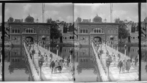 Entrance Gate and Causeway over Sacred Tank, Golden Temple, Amritsar, India