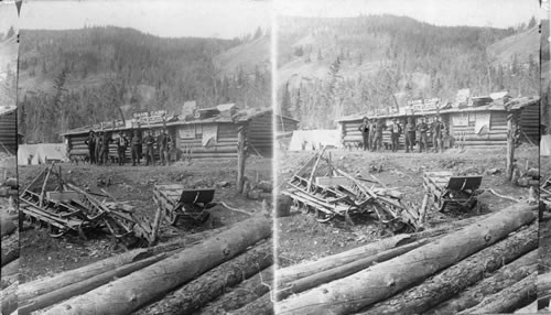 "Dan's Cabin" the most noted stopping place on the Klondike Trail, Hoolingua River - Alaska