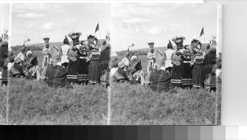 A Ceremonial of the Blackfeet Indians. Glacier National Park, Montana