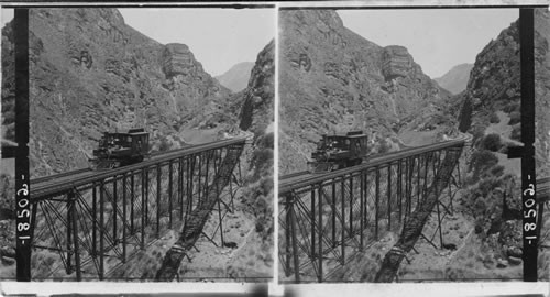 The Cofa Bridge on the Oroya Railway in the Central Cordilleras, Peru