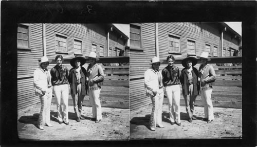 Four Women Trick Riders, Mrs. Tad Lucas on extreme left. Ft. Worth ...