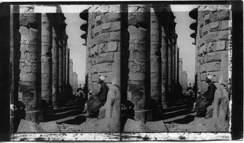 The Famous Colonnade of the Hypostyle Hall in Temple of Karnak, Egypt