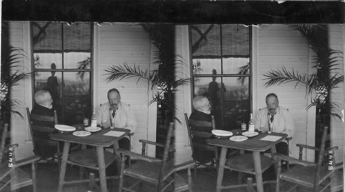 Baron de Rosen (left) and M. Witte, in the Palm Garden Hotel Wentworth, Peace Conference, Portsmouth, N.H. 1905