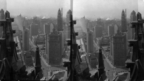 From Tribune Tower Bldg. looking south on Michigan Ave..e., Chicago, Ill