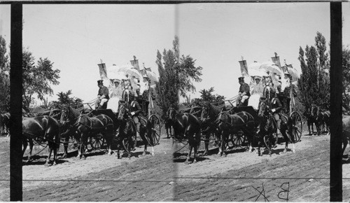 Great Coaching Parade in line for the review, North Conway. 1892, N. Hampshire (Intervale)