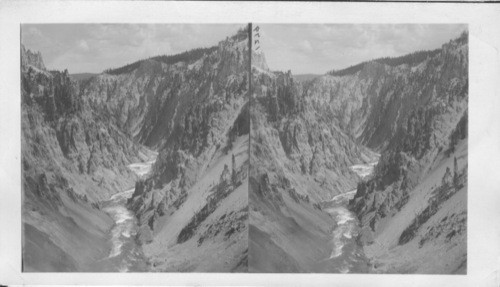 The Grand Canyon of the Yellowstone from Crest of Lower Falls