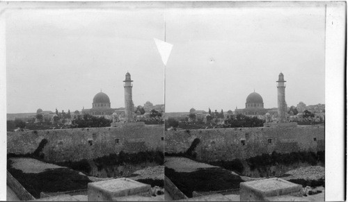 The Temple Area from St. Stephens Gate Jerusalem Palestine