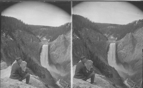 The Falls of the Yellowstone River. Yellowstone National Park