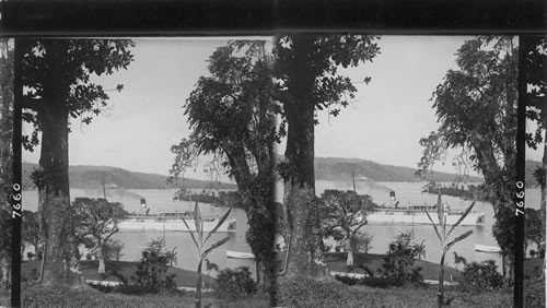 The S.S. Admiral Durry leaving Port Antonio, Jamaica