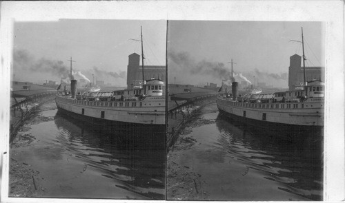 Shipping Scene in the Harbor at Buffalo. N.Y