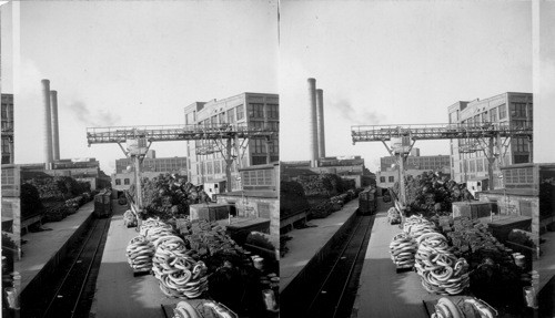 Scrap rubber. Goodrich Rubber Plant, Akron, Ohio