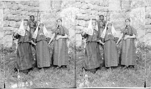 Young Bethlehem Girls Dancing. Palestine