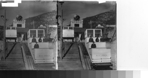 "Echo Mountain and lone observatory near Pasadena, Calif. "