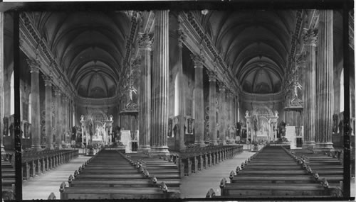 Interior of the famous St. Anne de Beaupre Church, Quebec Province, Canada