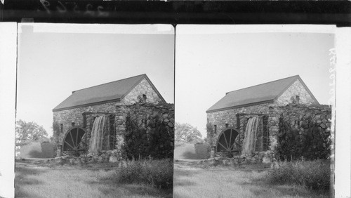 Old Mill at Wayside Inn, Close View Showing Water Wheel, Sudbury, Mass