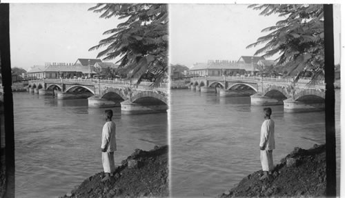 The Bridge of Spain from south side of Pasig River. Manila. P.I