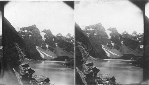 Moraine Lake and Valley of Ten Peaks, Canadian Rockies. B.C. [Alberta] Can. Rocky Mts. Park