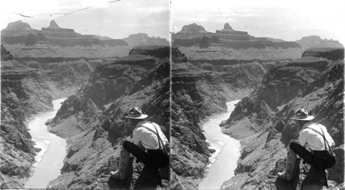 Up the Colorado River from Pyrites Point to Zoroaster Tower. Grand Canon, Arizona. U.S