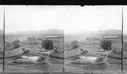 Site of the proposed Gutan Dam from the hills to the east. Panama Canal